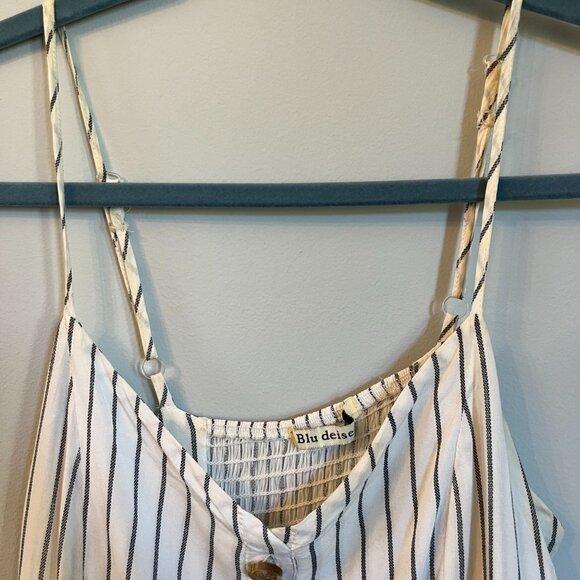 Button Front Striped Midi Dress - Picture 3 of 5